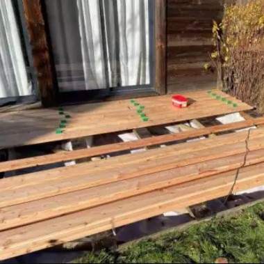 Pose de terrasses, Sallanches