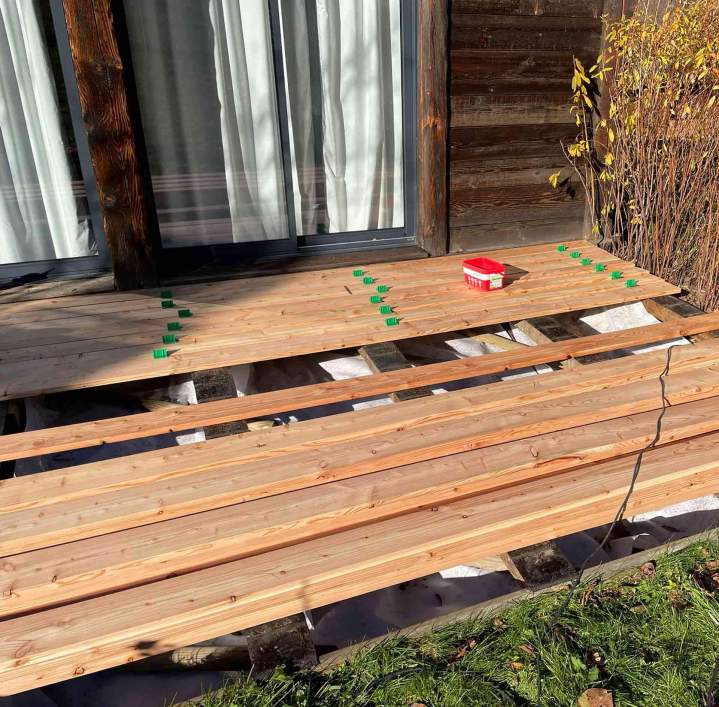 Terrasse rénovée Les Houches